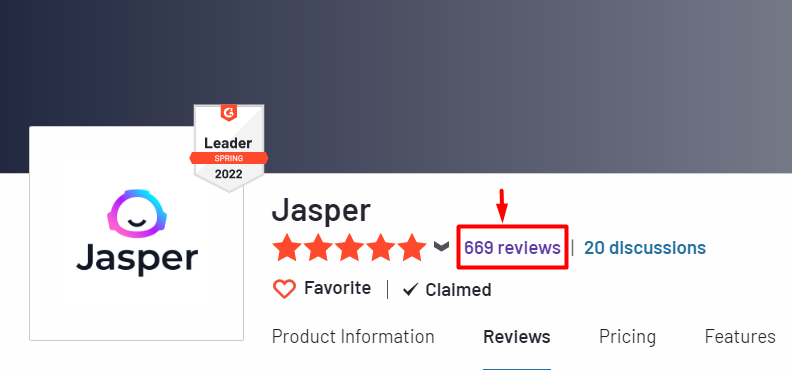 Jasper AI G2 Reviews