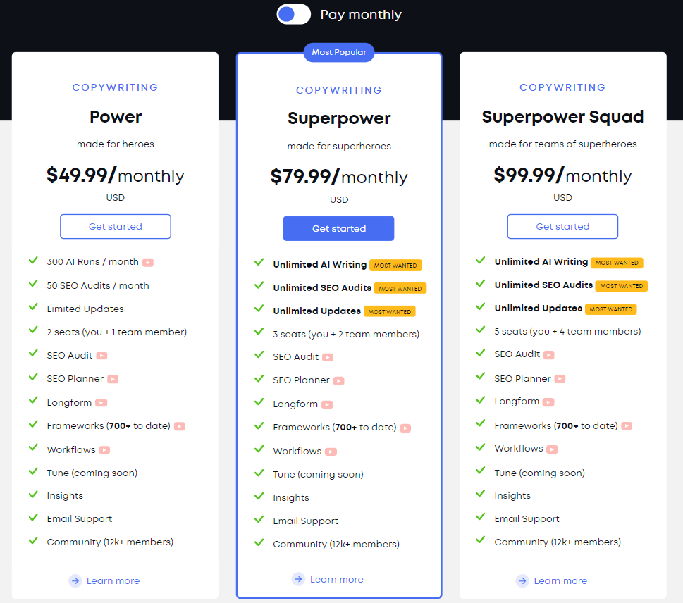 Closerscopy Pricing